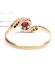 Wundesch�ner victorianischer Ring mit Rubin + Diamanten 750 Gelbgold B4513