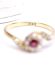Wundesch�ner victorianischer Ring mit Rubin + Diamanten 750 Gelbgold B4513