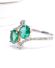 Wundersch�ner Ring mit Smaragd und Brillanten aus 750/000 Weissgold B4518