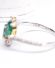 Wundersch�ner Ring mit Smaragd und Brillanten aus 750/000 Weissgold B4518
