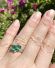 Wundersch�ner Ring mit Smaragd und Brillanten aus 750/000 Weissgold B4518