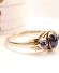 Sch�ner englischer vintage Ring mit blauen Saphiren 375/000 Gelbgold B4523