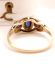 Sch�ner englischer vintage Ring mit blauen Saphiren 375/000 Gelbgold B4523