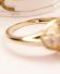 Stattlicher englischer vintage Ring mit Feueropal 375/000 Gelbgold B4522