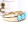 Edler englischer vintage Ring mit T�rkis + Diamanten in 375/000 Gelbgold B4520