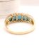 Edler englischer vintage Ring mit T�rkis + Diamanten in 375/000 Gelbgold B4520