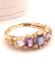 Edler englischer vintage Ring 375/000 Gelbgold Saphir Amethyst Topas B4521