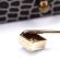 Art Deco Revers Nadel 585 Gelbgold + Platin mit 0.05ct Brillant im Etui B4528