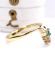 Edler vintage Ring mit Smaragd und Brillanten aus 585/000 Gelbgold B4536
