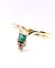 Edler vintage Ring mit Smaragd und Brillanten aus 585/000 Gelbgold B4536