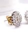 Vintage Ohrstecker aus 375/000 Weissgold mit Diamanten - Schneekugeln- B4533