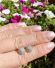 Vintage Ohrstecker aus 375/000 Weissgold mit Diamanten - Schneekugeln- B4533