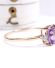 Sehr sch�ner Ring mit Amethyst und Diamanten aus 417/000 (10ct) Gelbgold B4540