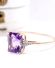 Sehr sch�ner Ring mit Amethyst und Diamanten aus 417/000 (10ct) Gelbgold B4540